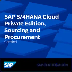 SAP-Zertifizierungsbadge C_TS452 S/4HANA Cloud Private Edition, Sourcing and Procurement