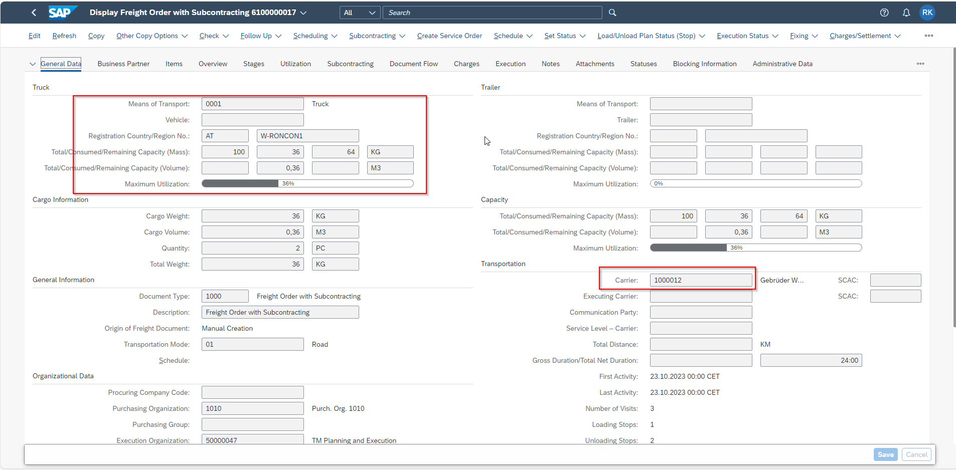 SAP TM: Transportation Cockpit in Basic TM - RONCON IT-Consulting GmbH