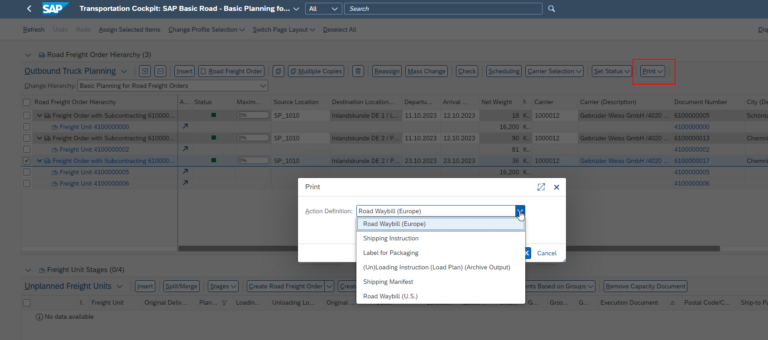 SAP TM: Transportation Cockpit in Basic TM - RONCON IT-Consulting GmbH