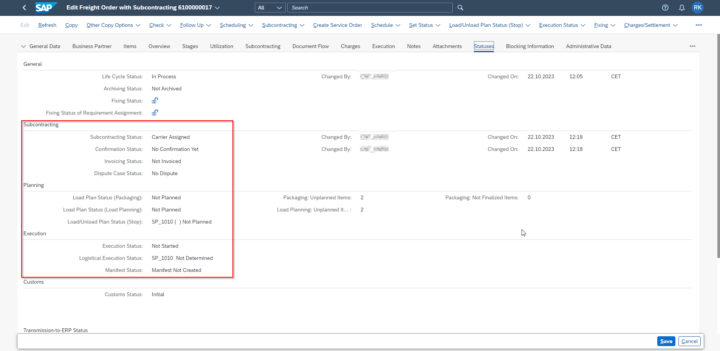 SAP TM: Transportation Cockpit in Basic TM - RONCON IT-Consulting GmbH